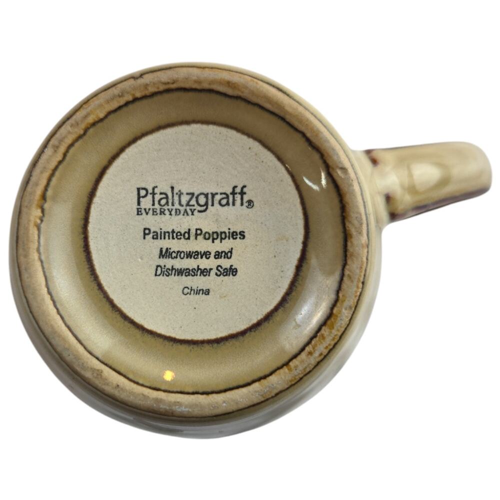 Pfaltzgraff | Painted Poppies 4 inch tall Coffee Mug - Picture 3 of 5